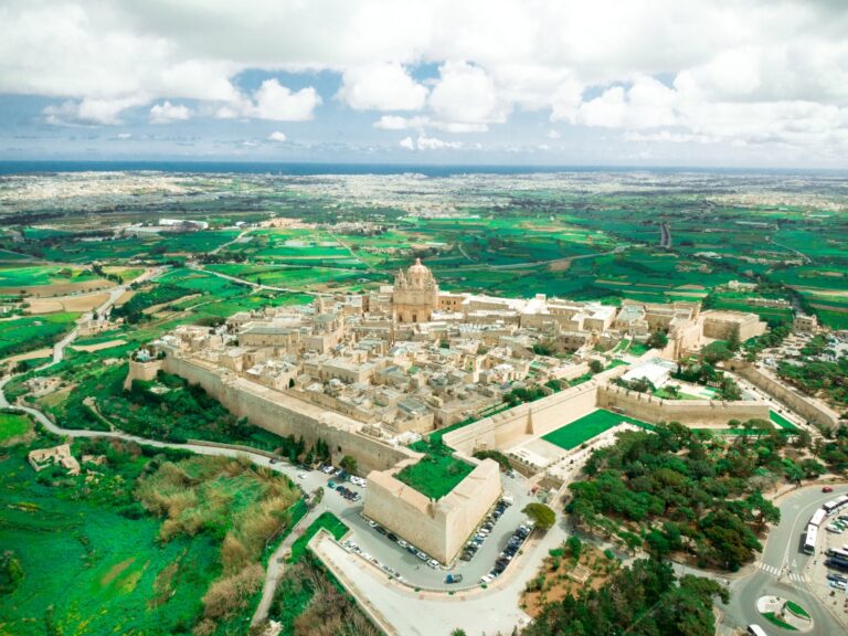 Una veduta aerea di Mdina. Courtesy Visit Malta