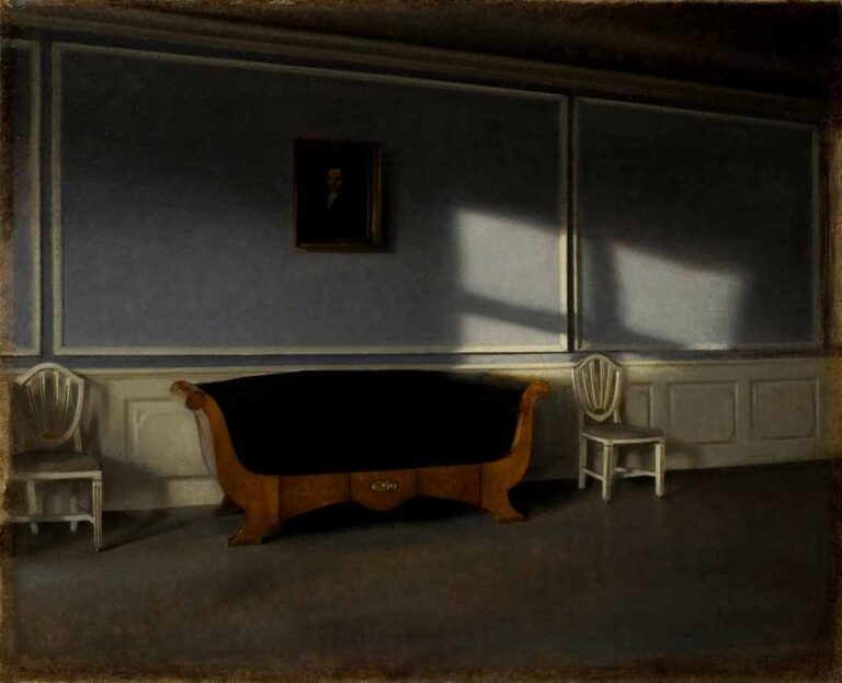 Vilhelm Hammershøi, Sunshine in the Drawing Room III. Strandgade 30, 1903. Stoccolma, Nationalmuseum