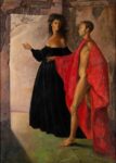 Leonor Fini, Dans la tour (Autoportrait avec Constantin Jelenski), 1952. Oil on canvas, 90.8 x 64.8 cm Weinstein Gallery © Courtesy of Richard Overstreet