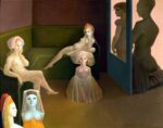 Leonor Fini, Rasch, Rasch, Rasch, meine Puppen Warten! 1975. Oil on canvas, 113.8 x 145.5cm Weinstein Gallery © Courtesy of Richard Overstreet