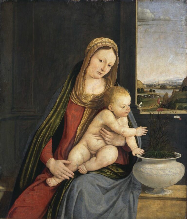 Andrea Solario, Madonna dei garofani. Courtesy Pinacoteca di brera