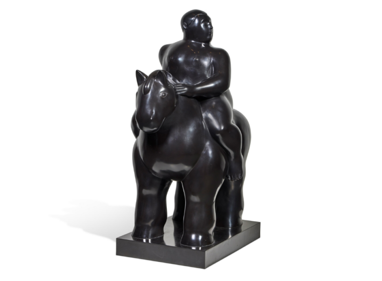 Fernando Botero, Man on Horse, 2010. Courtesy Sotheby's