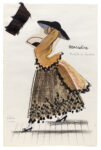 Bozzetto per Marceline nelle Nozze di Figaro di Beaumarchais, regia di Jean-Louis Barrault all'Odéon Théâtre de l'Europe, Parigi, 1964. Fondazione Pierre Berge Yves Saint Laurent