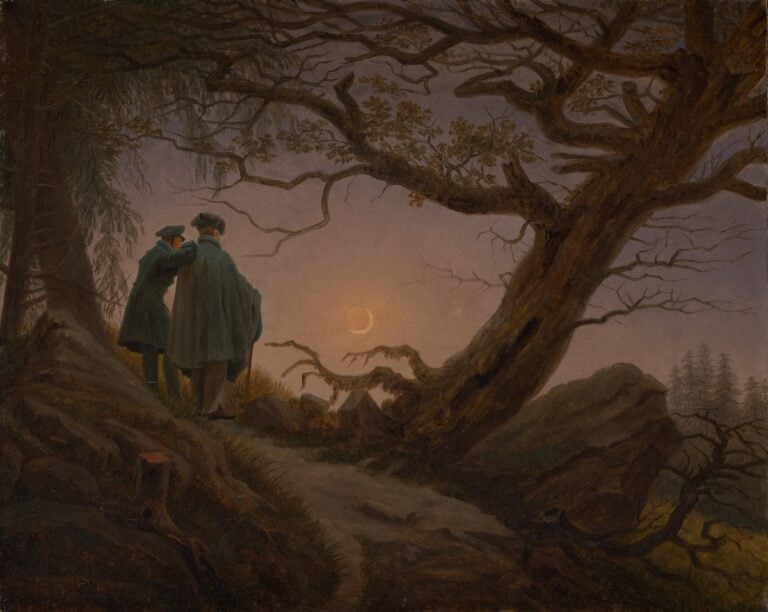 Caspar David Friedrich Two Men Contemplating the Moon ca. 1825–30 The Metropolitan Museum of Art, Wrightsman Fund, 2000