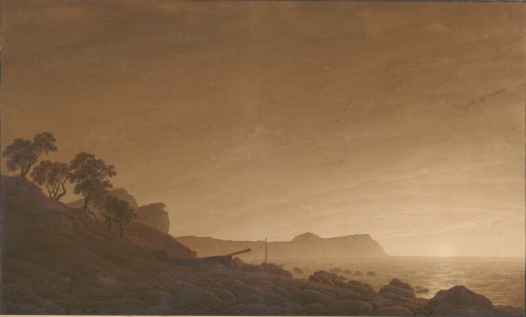 Caspar David Friedrich View of Arkona with Rising Moon 1805–6 The Albertina Museum, Vienna