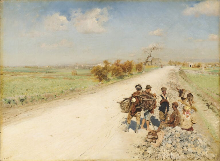 Giuseppe De Nittis, Sulla strada di Castellammare, 1875. Courtesy Il Ponte Casa d'Aste