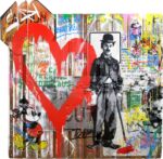 Mr Brainwash, Chaplin, 2016, Mixed Technique on Wall