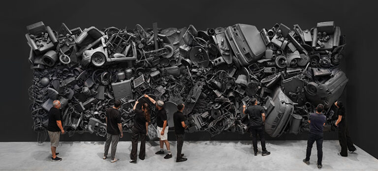 Ahmet Güneştekin, Never There, 2017, Mixed Media, 450 x 1200 x 150 cm (expanded 2023)