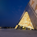 The Grand Egyptian Museum’s facade. ZYAD SIRRY_COURTESY OF THE GRAND EGYPTIAN MUSEUM