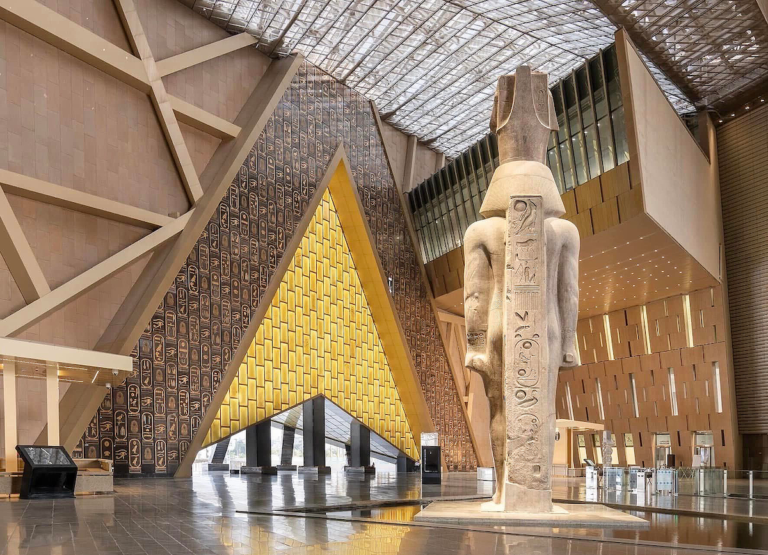 The museum's atrium. COURTESY OF THE GRAND EGYPTIAN MUSEUM