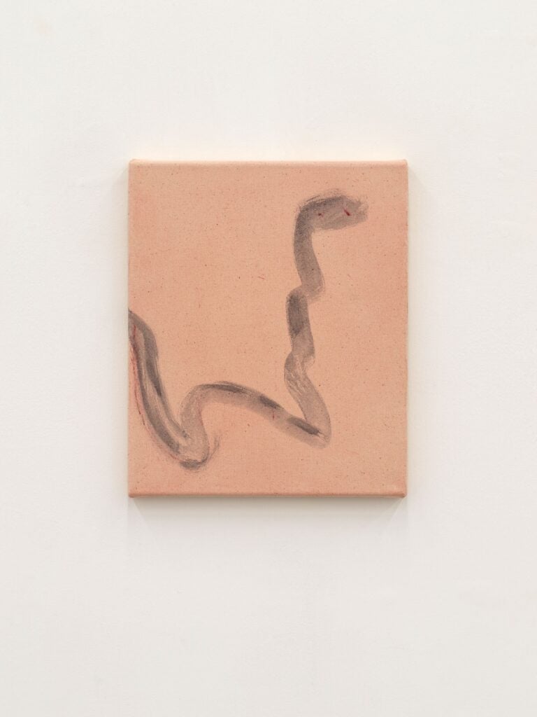 Tomoe Hikita, Snake, 2022, Ink On Canvas, cm 30x24, Courtesy The Artist & z2o Sara Zanin, ph Dario Lasagni