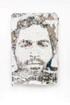 Vhils, Scrape Series #23, 2023, Hand-carved advertising posters, credits Wunderkammern