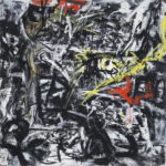 Emilio Vedova, Senza titolo, 1959, olio su tela, 120 x 120 cm. Courtesy Galleria dello Scudo, Verona