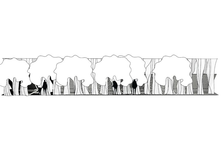 Sou Fujimoto. Forest of Space Original Concept Sketch Salone del Mobile.Milano 2025 ©Sou Fujimoto Architect