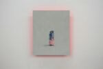 Aldo Sergio (1982) Lighter with Flag Prayer 2024 oil on paper applied on board 9 1/2 x 7 7/8 in (24 x 20 cm). Courtesy the artist and Tommaso Calabro