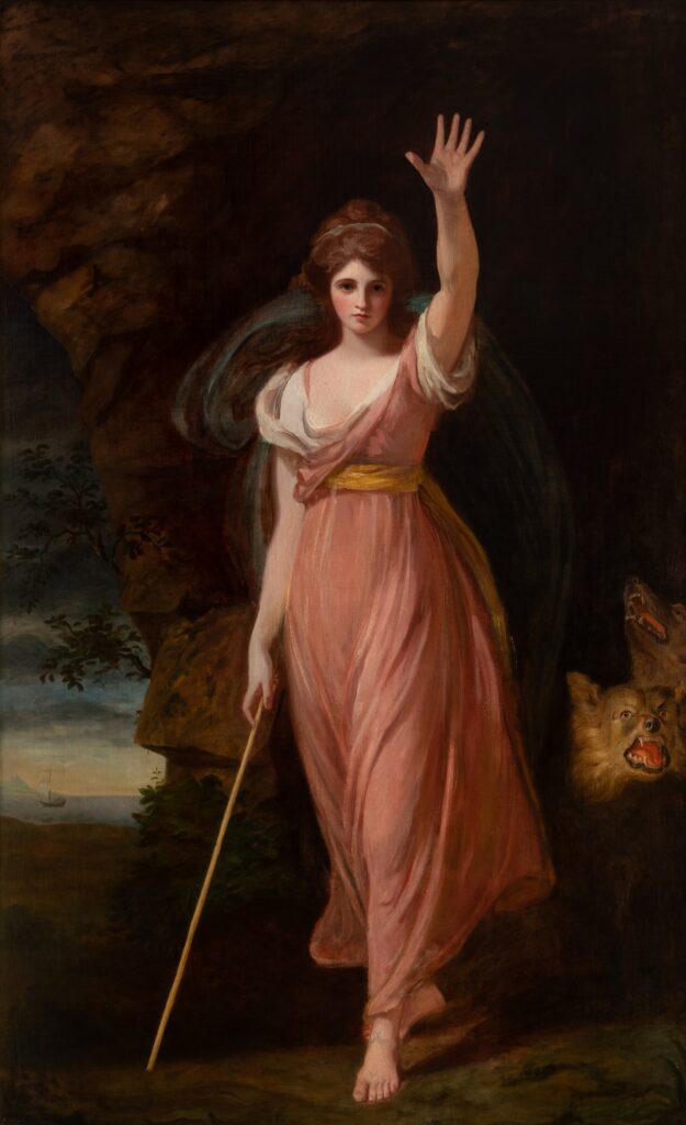 George Romney, Emma Hart come Circe (1782), olio su tela, 240,5x148,5cm, Rothschild Family, Waddesdon