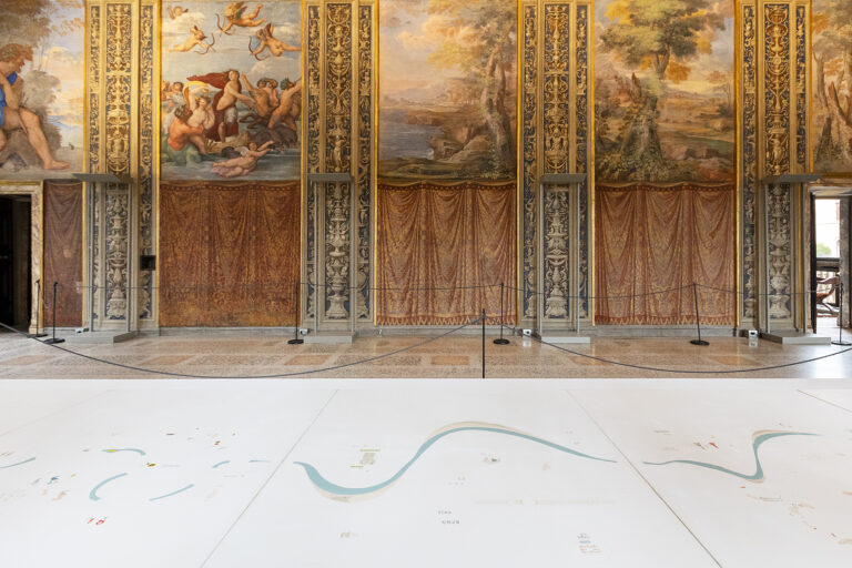 Gianfranco Baruchello, Mondi possibili, installation view a Villa Farnesina, Roma, 2025 © Alessia Calzecchi