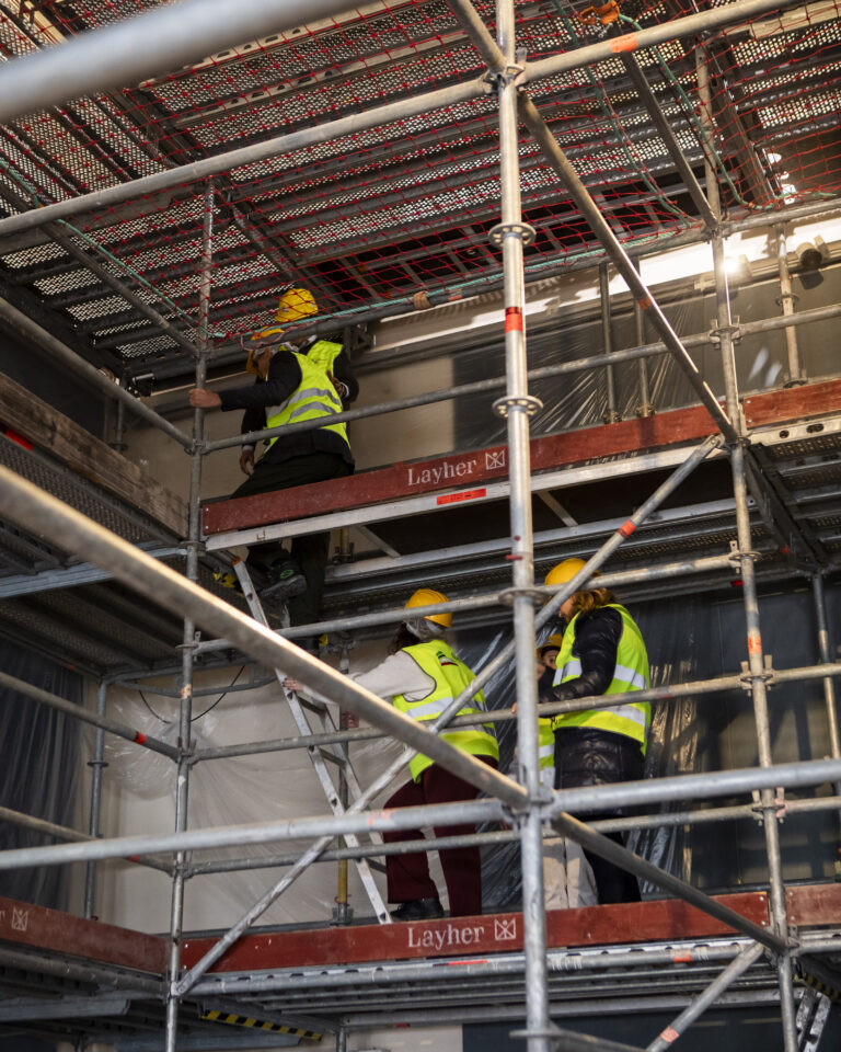 Il cantiere dell'Appartamento Barbo a Palazzo Venezia a Roma