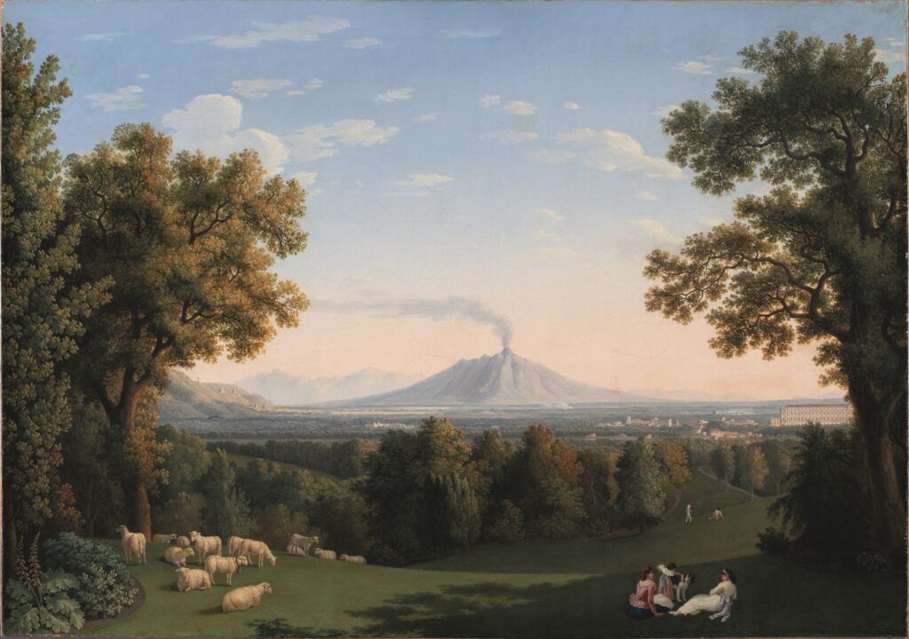 Jakob Philipp Hackert, Veduta del giardino inglese di Caserta, (1793), olio su tela, 93x130cm, © Museo Nacional Thyssen-Bornemisza, Madrid