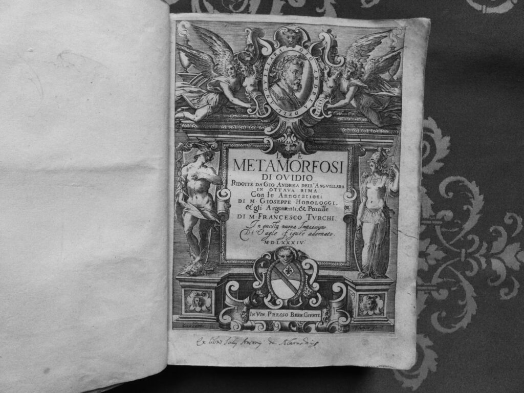 le metamorfosi di ovidio ridotte da gio andrea dellanguillara in ottava roma 1584 palermo soprintendenzs archivistica della sicilia archivio di stato Palermo e l’antica arte della tessitura. Gli arazzi del barocco siciliano in mostra