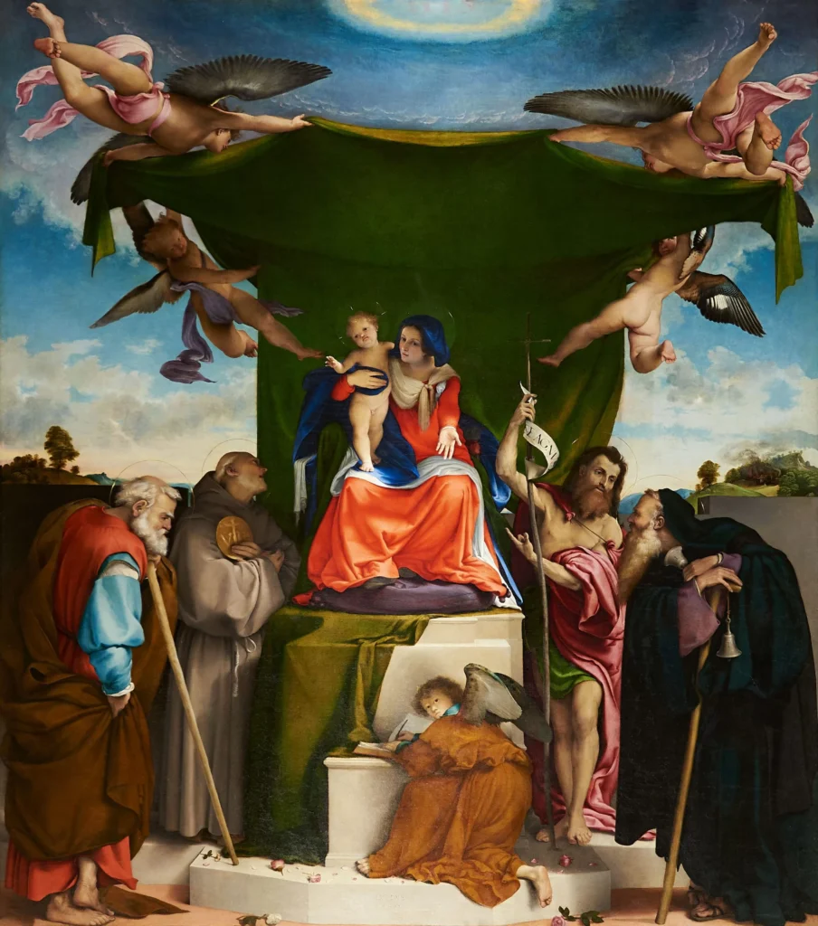 Lorenzo Lotto, Pala di San Bernardino, 1521. Bergamo, chiesa di San Bernardino in Pignolo 