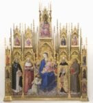 Sano di Pietro, Madonna in trono tra San Domenico, San Girolamo, il Beato Giovanni Colombini, Sant’Agostino e San Francesco, tempera su tavola, Siena, Pinacoteca Nazionale. Photo © Musei Nazionali di Siena