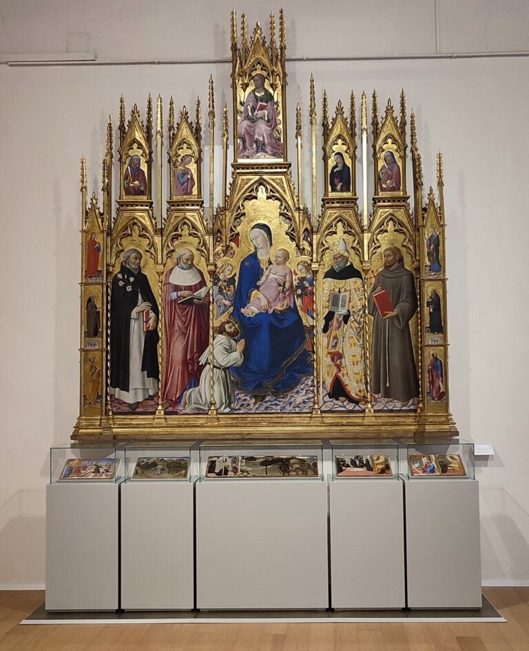 Sano di Pietro, Polittico dei Gesuati, 1444, installation view at the Pinacoteca Nazionale, Siena, 2025. Photo © Musei Nazionali di Siena