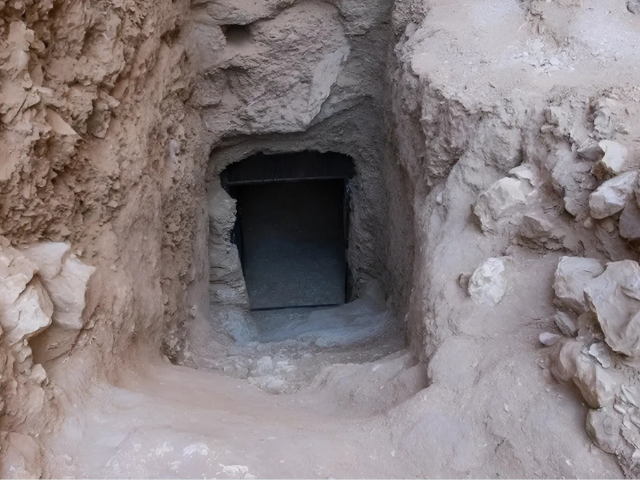 The entrance to the tomb of King Thutmose II, who ruled three-and-a-half thousand years ago:New Kingdom Research Foundation