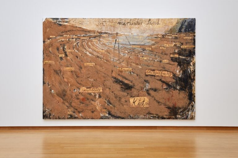 Anselm Kiefer, Märkischer Sand, 1982. Collection Stedelijk Museum Amsterdam. In Anselm Kiefer - Sag mir wo die Blumen sind, Stedelijk Museum Amsterdam & Van Gogh Museum, 2025. Photo: Michael Floor.