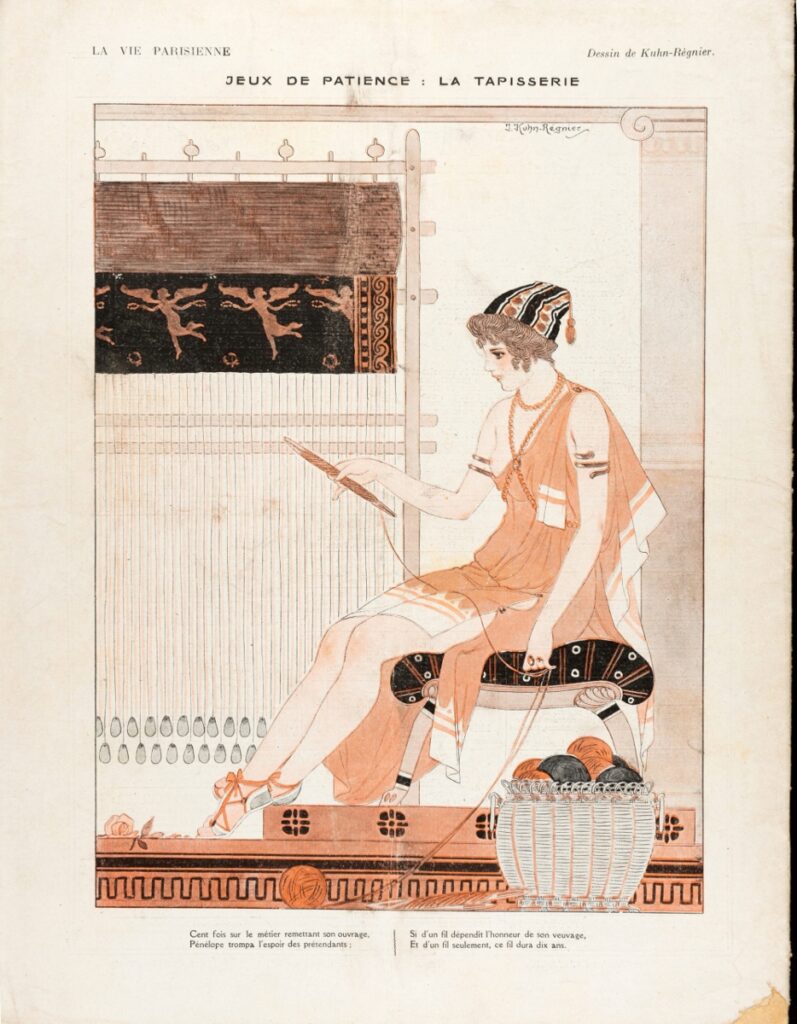 Joseph Kuhn-Regnier, Penelope alla tela in La-Vie Parisienne 18 maggio 1918