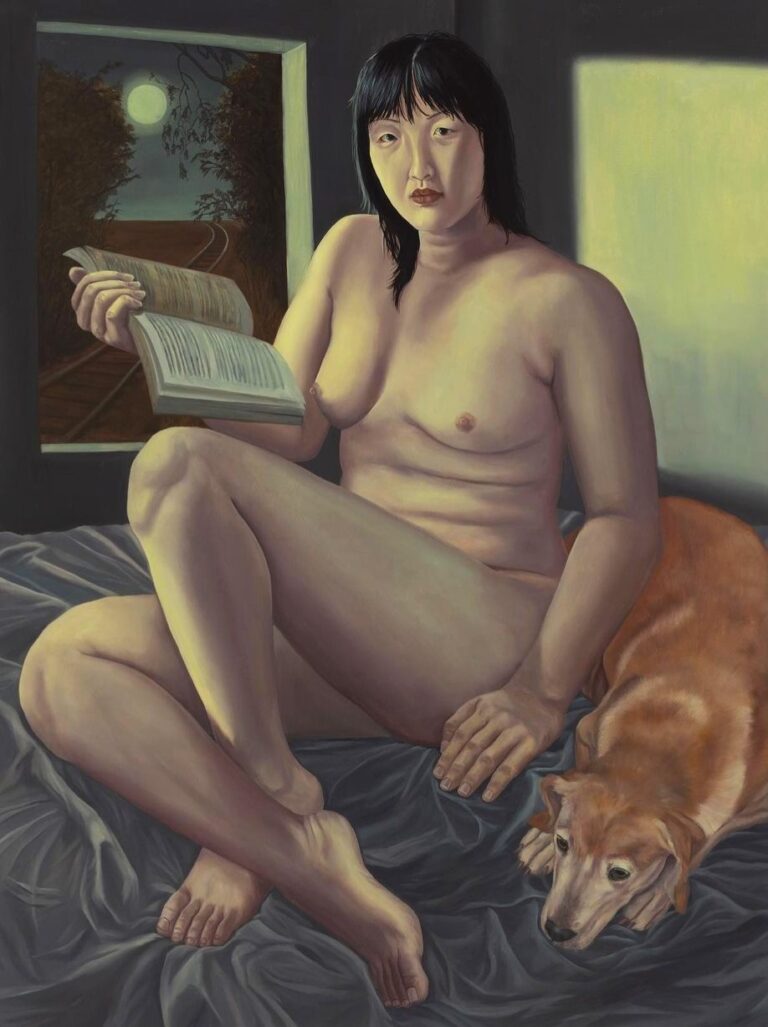 Amanda Ba, Giantess Reading, Self Portrait, 2023