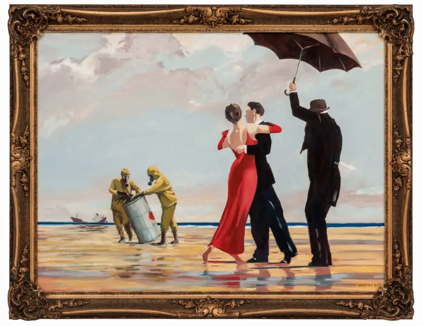 Banksy, Crude Oil (Vettriano). Courtesy Sotheby's