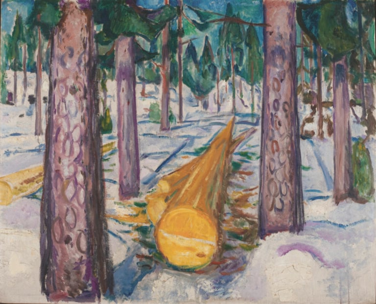 Edvard Munch, The Yellow Log, 1912, Munchmuseet, Oslo Photo Munchmuseet - Halvor Bjørngård