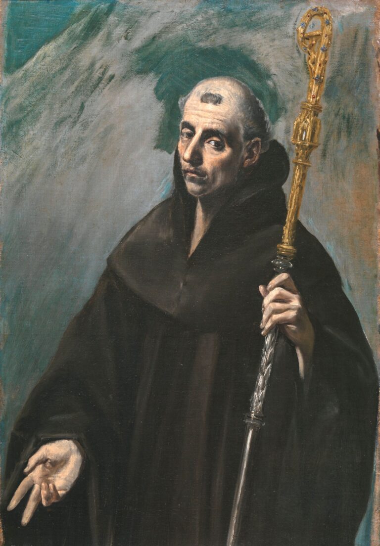 El Greco, San Benito, olio su tela, 116 x 81 cm 1577-79, Madrid, Museo Nacional del Prado