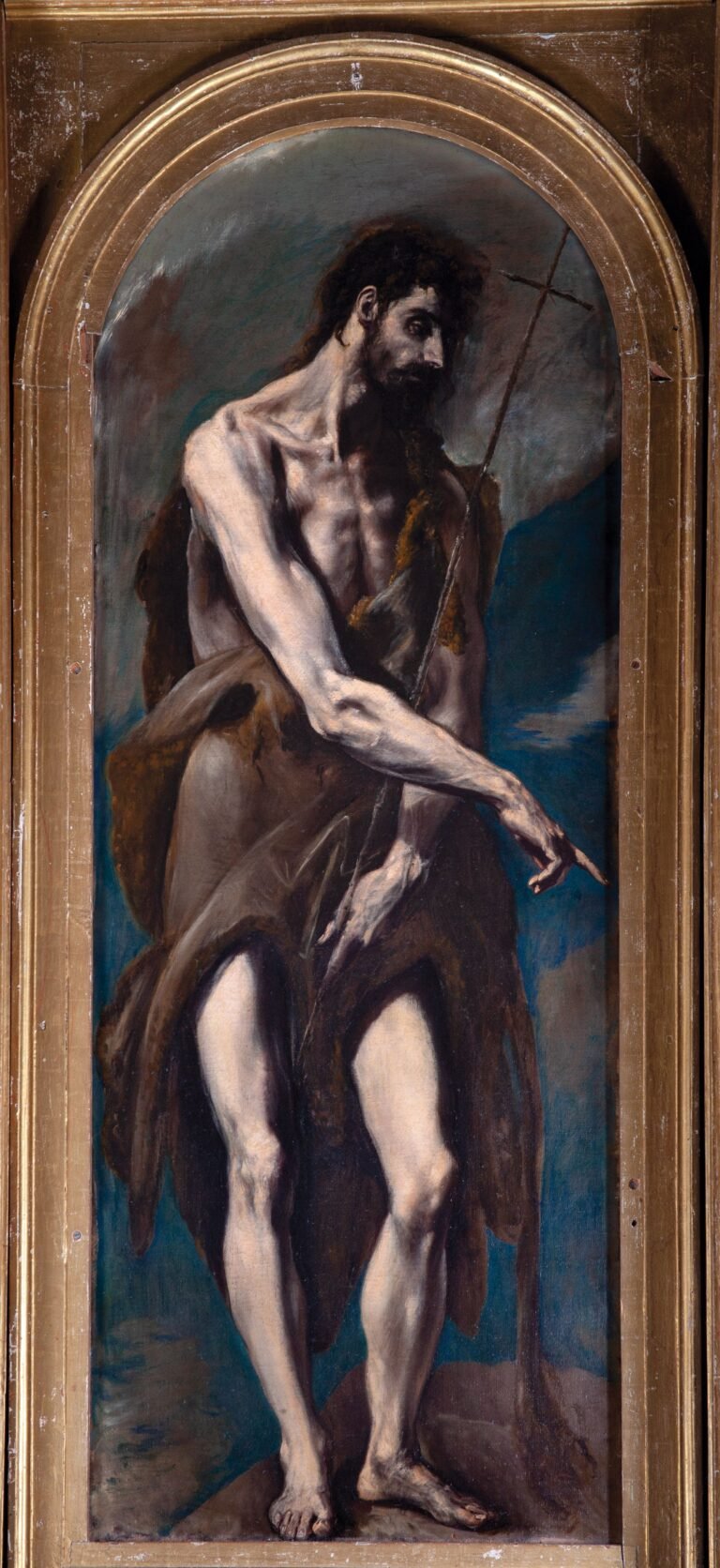 El Greco, San Giovanni Battista, olio su tela, 212 x 78 cm 1577-79, Toledo, Comunidad Religiosa de Santo Domingo "El Antiguo"