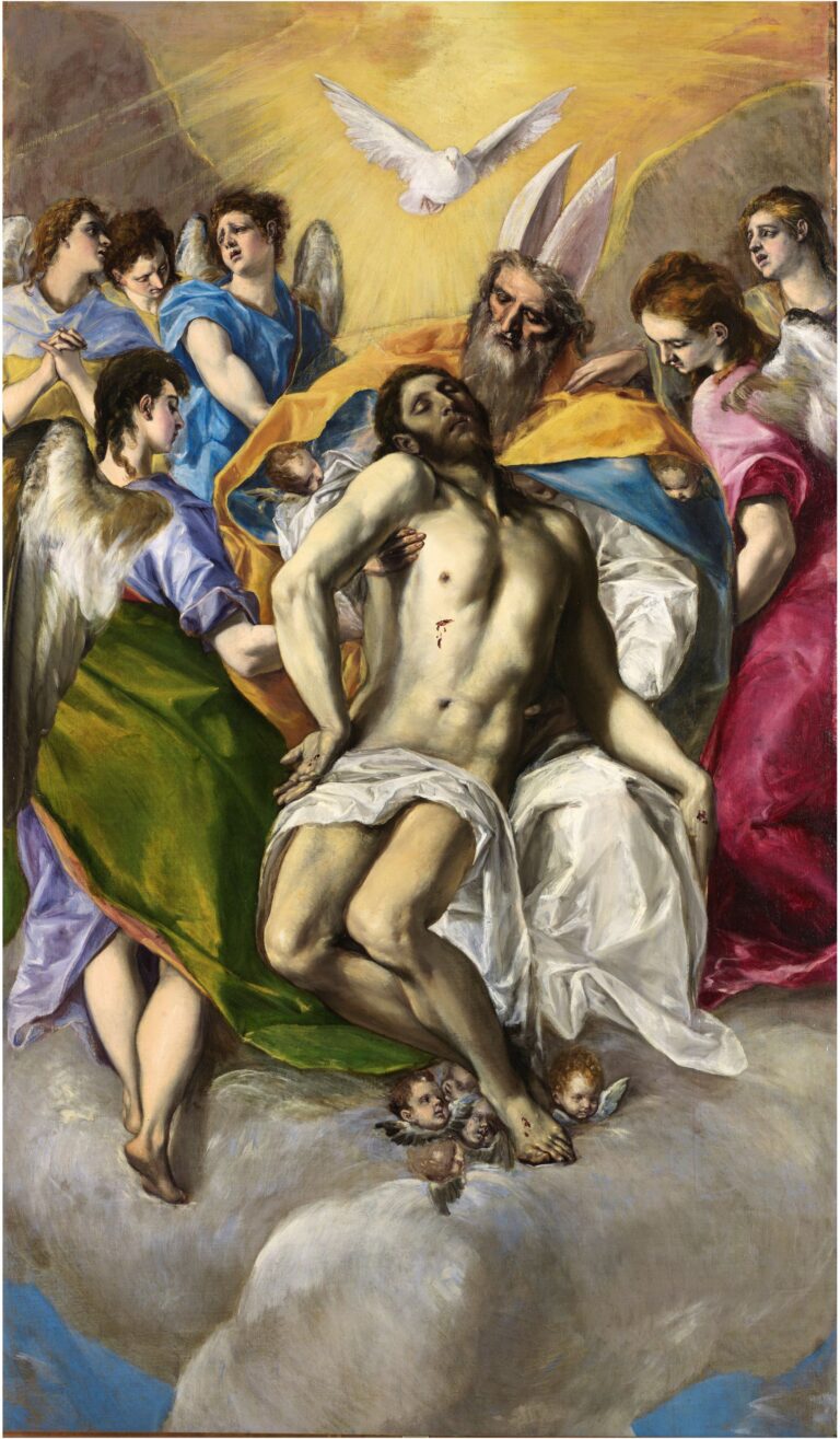 El Greco, Trinità, olio su lino, 300 x 179 cm 1577-79, Madrid, Museo Nacional del Prado