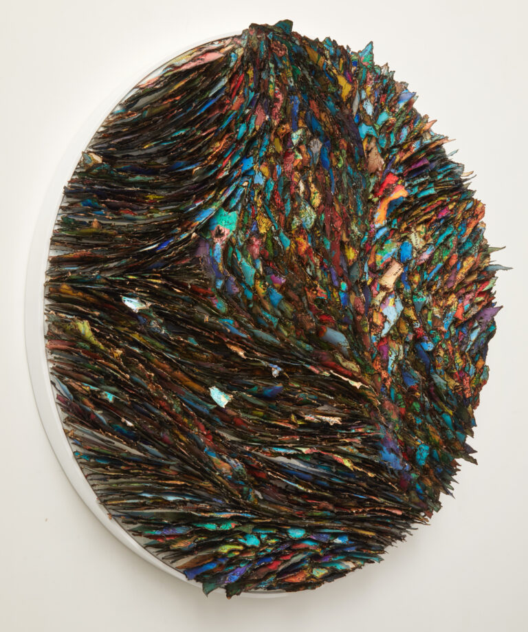 Khadija Jayi, The relics of the earth 034, 2023, Burned paper, World's map