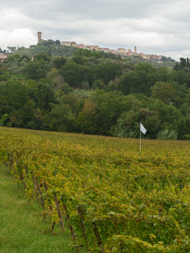 Luca Bertolo & Flavio Favelli, Bandiera bianca, 2024, tessuto acrilico (bandiera italiana strappata), pennone di alluminio, 100x450 cm. Courtesy gli artisti., photo Luca Pompei