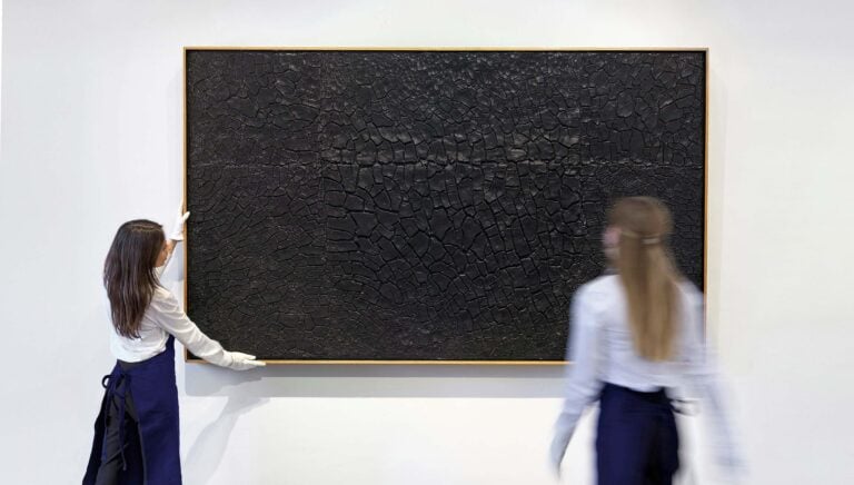 Alberto Burri, Nero Cretto, 1976. Courtesy Sotheby’s