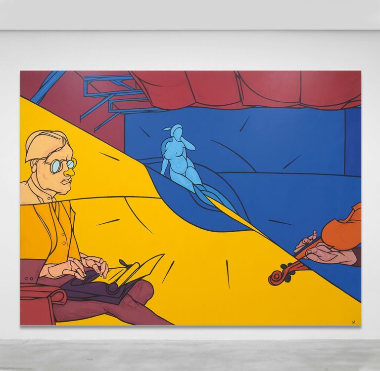 Valerio Adami, Mnemosine machine à écrire et violon